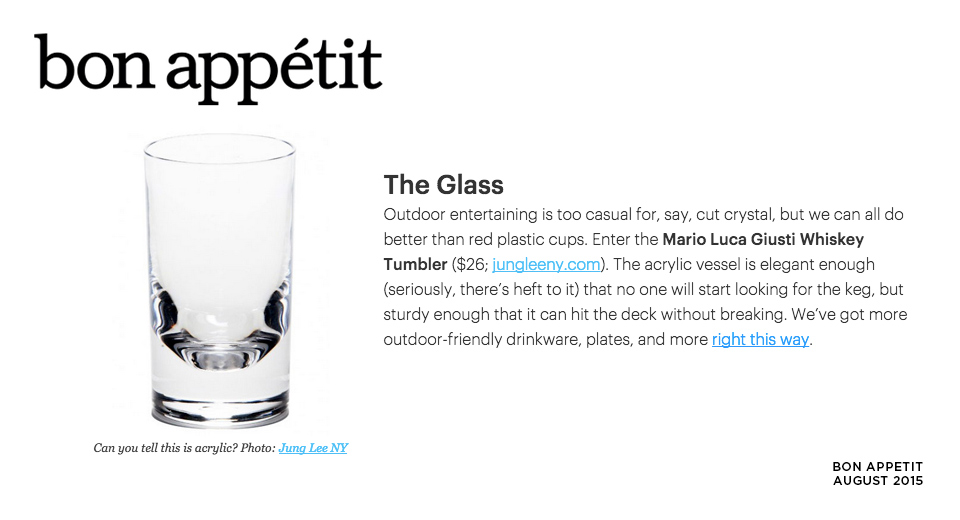 Bon appetit whiskey tumbler