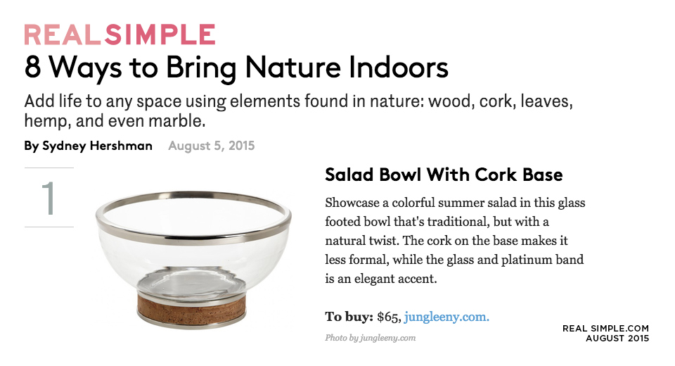 Real Simple Salad Bowl Cork Base